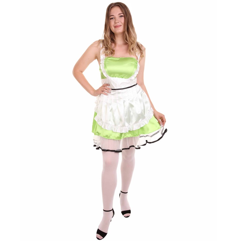 Women's Sexy French Maid Uniform Costume | Lime Fancy Costume