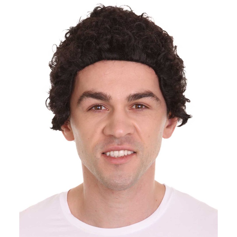 Crime Movie Afro Curly Wig | Brown TV/Movie Wigs | Premium Breathable Capless Cap