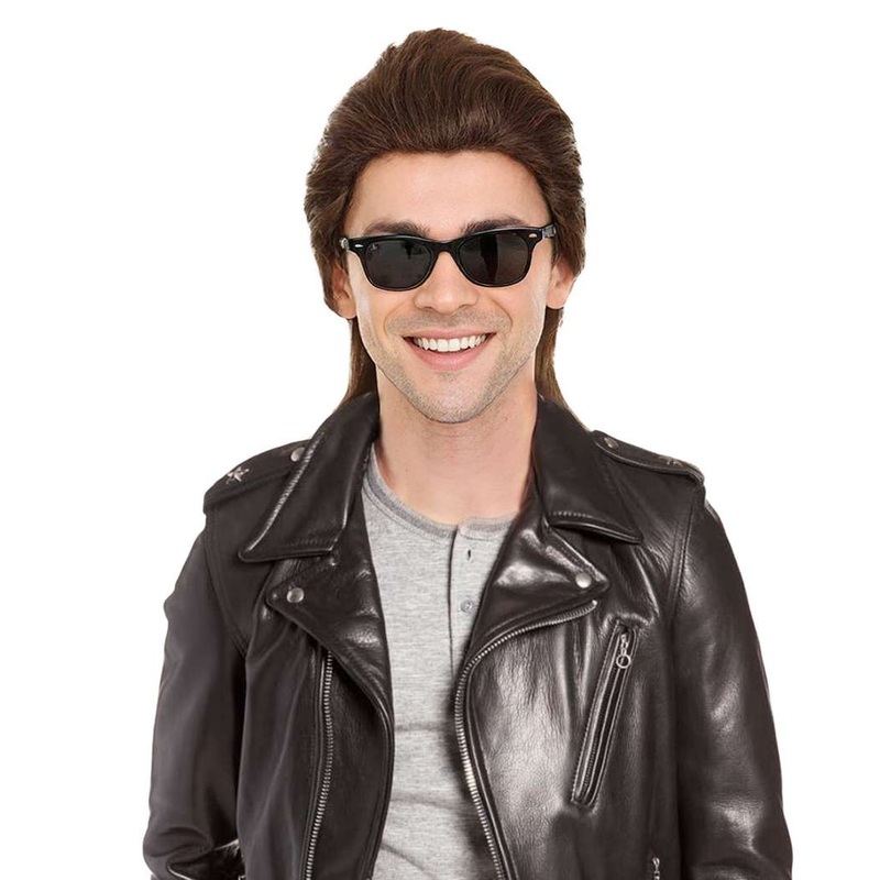 80's Mullet Disco Punk Rocker Wig | Dark Brown Rock / Disco Wigs | Premium Breathable Capless Cap