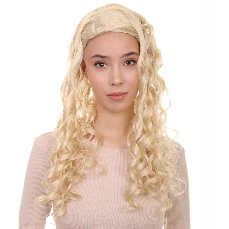 Womens Renaissance Lady Wig | Blonde Historical Wigs | Premium Breathable Capless Cap