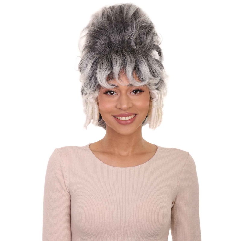 Womens Victorian Ghost Wig | Black & White Historical Wigs