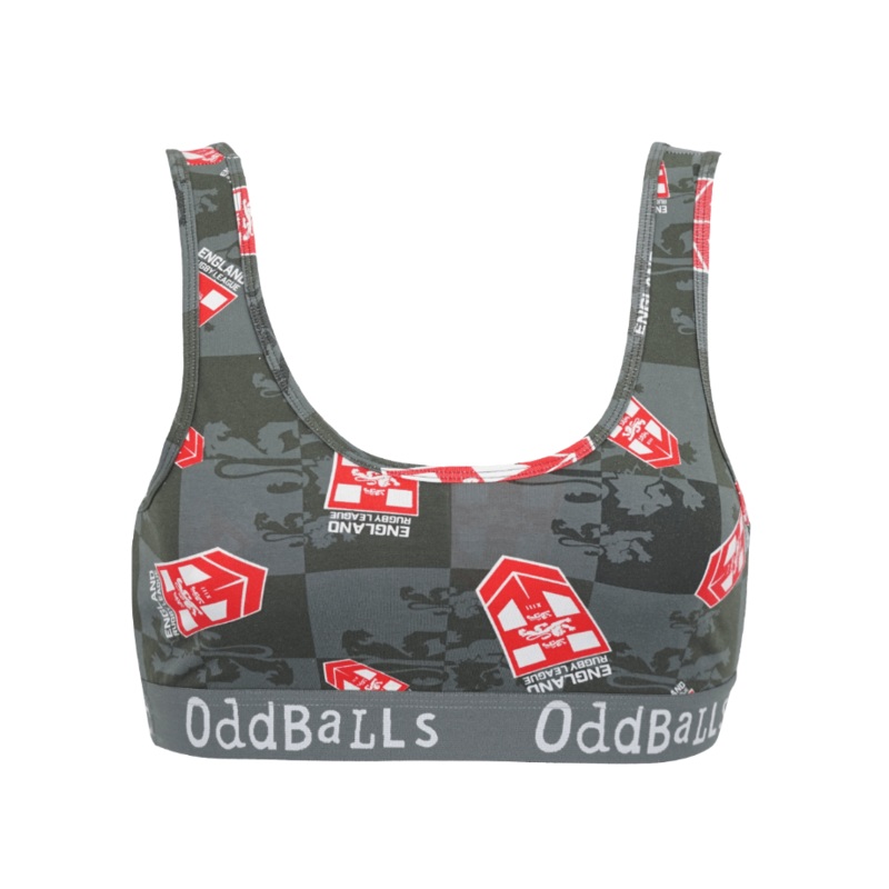 England Rugby League Grey - Ladies Bralette
