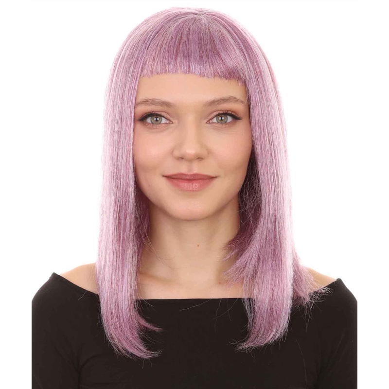 Womens Purple Mixed Wig | Purple Fashion Wigs | Premium Breathable Capless Cap