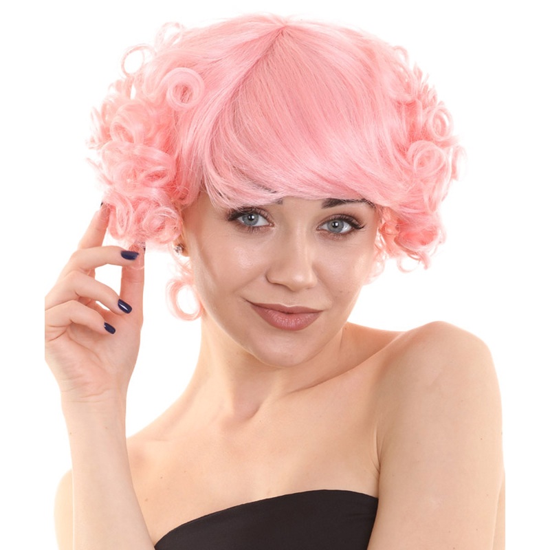 Womens TV Wig | Pink Vintage Wigs | Premium Breathable Capless Cap