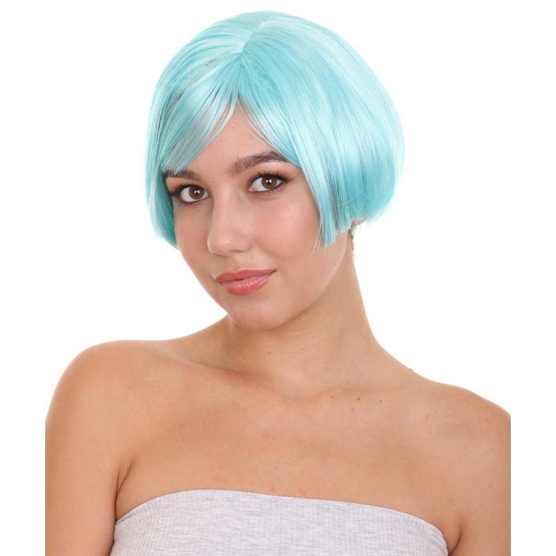 Anime Manga Womens Wig | Blue Fancy TV/Movie Wigs | Premium Breathable Capless Cap