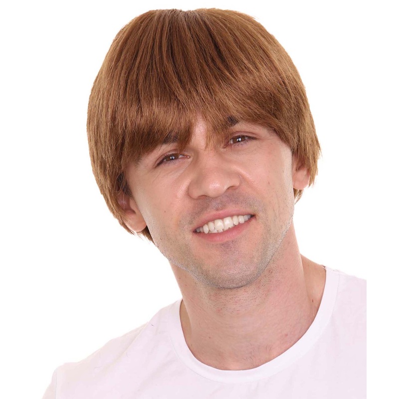 Boy Band Wig | Brown Vintage Wigs | Premium Breathable Capless Cap
