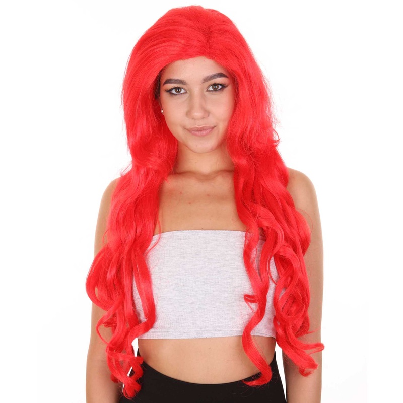 Womens Mermaid Wig | Red Princess Wigs | Premium Breathable Capless Cap