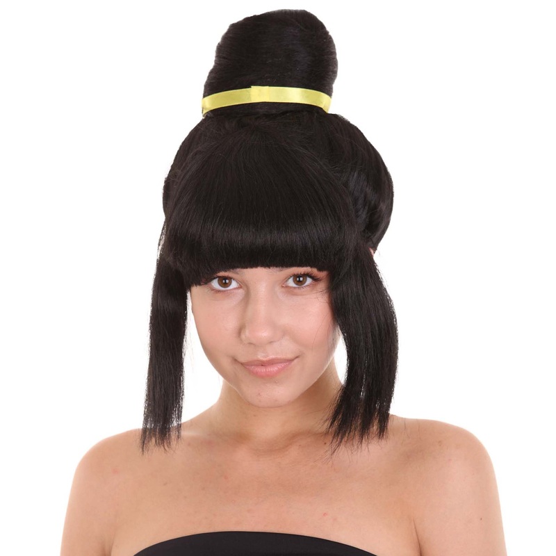 Anime Manga Womens Wig | Black Fancy TV/Movie Wigs | Premium Breathable Capless Cap