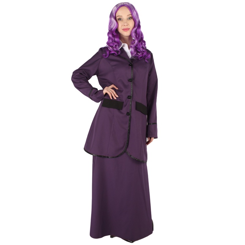 Women's Missy Mistress TV/Movie Costume | Purple Fancy Costume