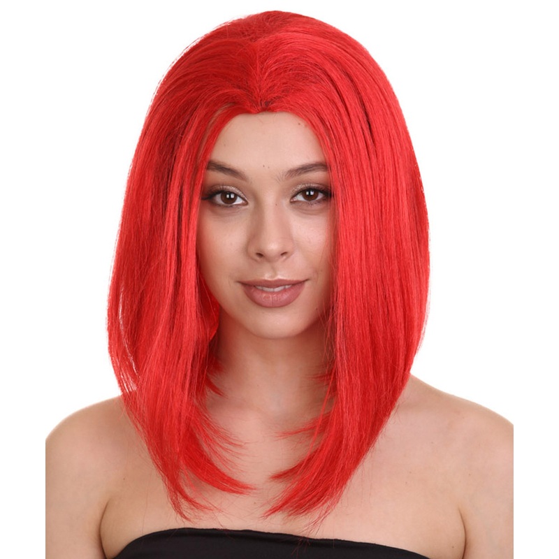 Womens Superhero Red Wig | TV/Movie Wigs | Premium Breathable Capless Cap