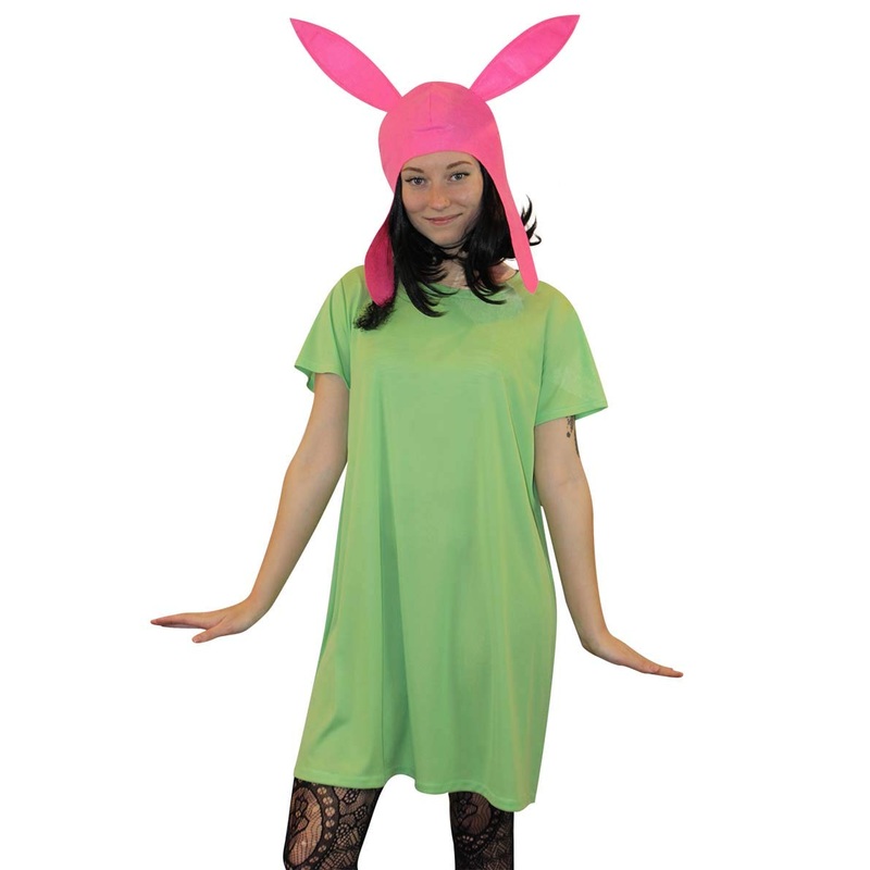 Women's Burgers Carton TV/Movie Costume | Pink & Green Halloween Costume
