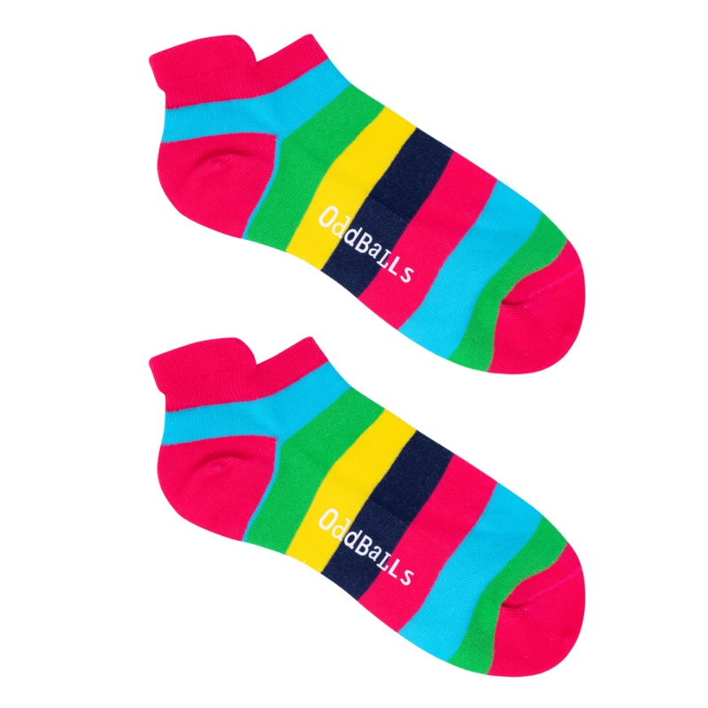 Rosy Stripes - Ankle Trainer Socks