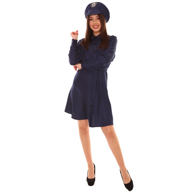 Women's Flirty Cop Uniform Costume | Blue Fancy Costume