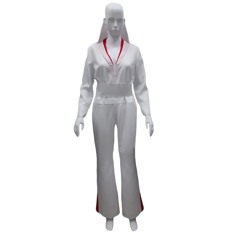 Women's Deluxe Sexy Jumpsuit Costume with Sequins Costume | White Fancy Costume