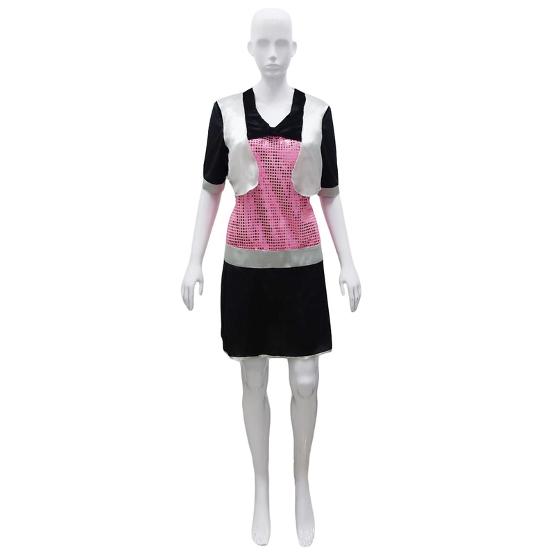 Women's Disco Darling Costume | Black & Pink Halloween costume