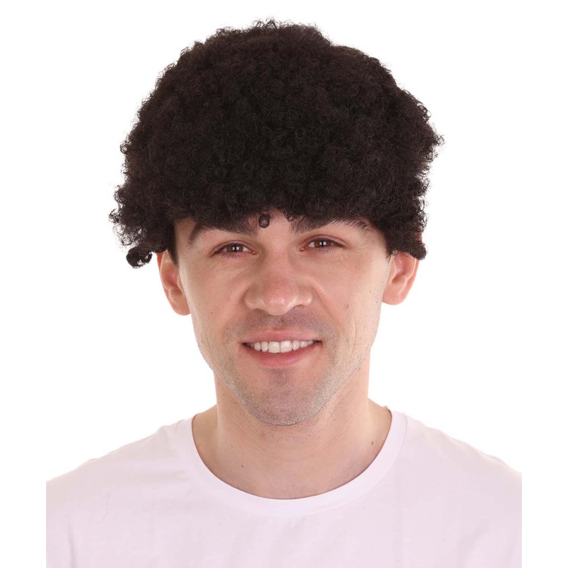 Black Mini Unisex Afro Wig | Cosplay Halloween Wig | Premium Breathable Capless Cap