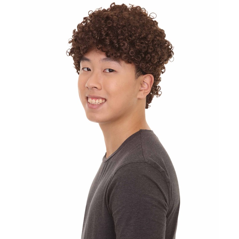 Brown Mini Unisex Afro Wig | Halloween Wig | Premium Breathable Capless Cap