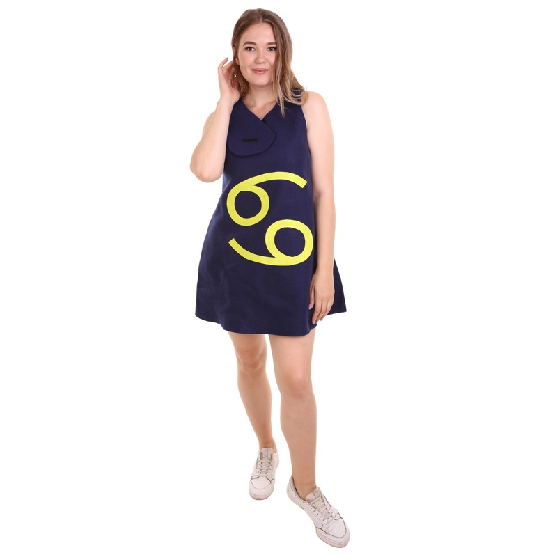 Women's 12 Constellation of Cancer Party Troll Dress Costume | Blue Halloween Costume
