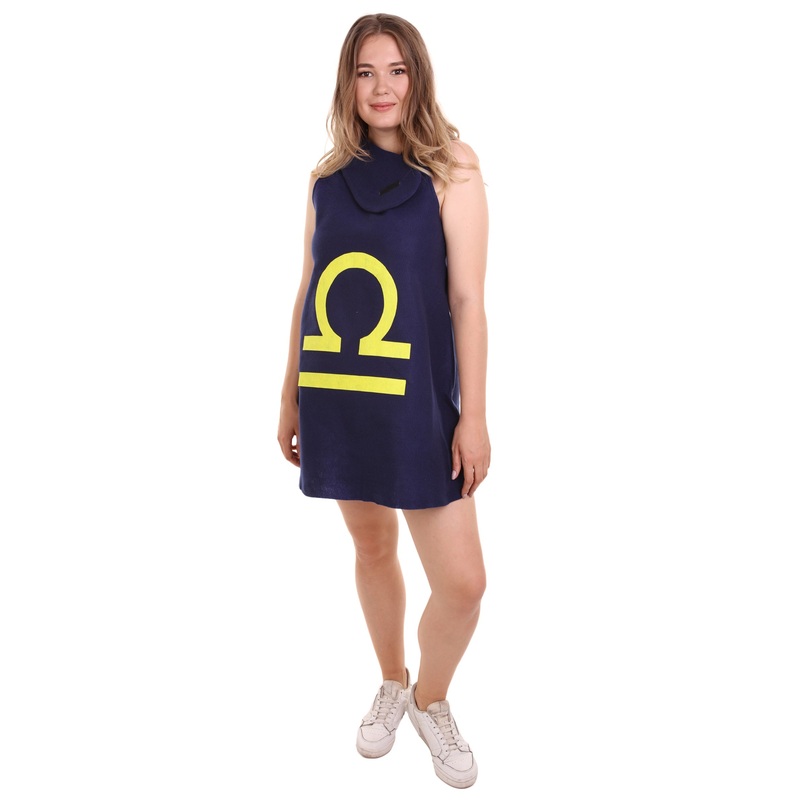 Women's 12 Constellation of Libra Party Troll Dress Costume | Blue Halloween Costume