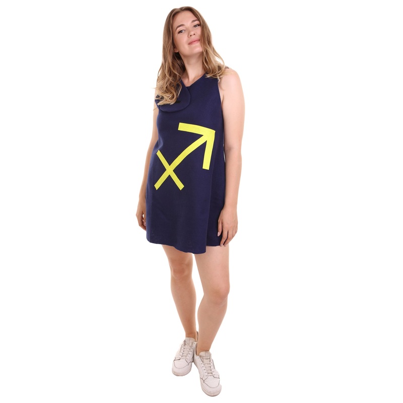 Women's 12 Constellation of Sagittarius Party Troll Dress Costume | Blue Halloween Costume