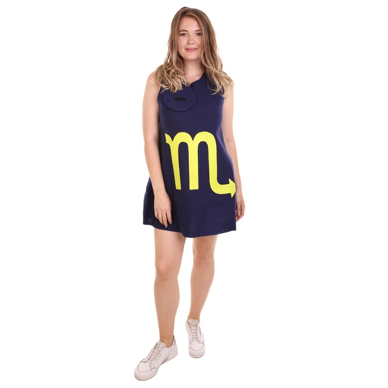 Women's 12 Constellation of Scorpio Party Troll Dress Costume | Blue Halloween Costume