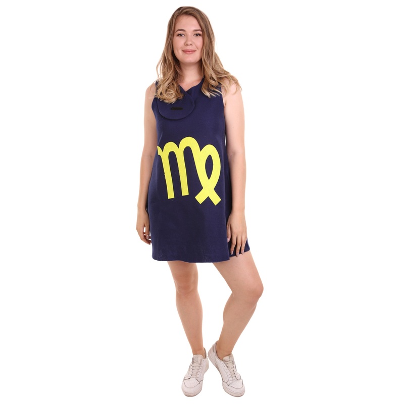 Women's 12 Constellation of Virgo Party Troll Dress Costume | Blue Halloween Costume