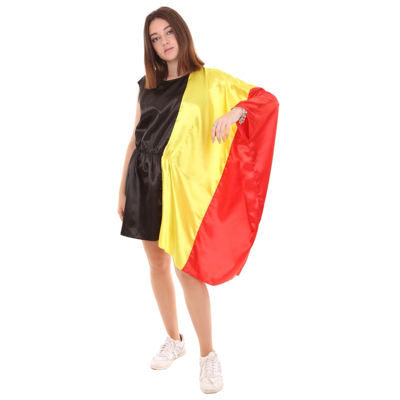 Women's Celebratory Belgian Flag Dress Costume | Patriotic Fancy Costume