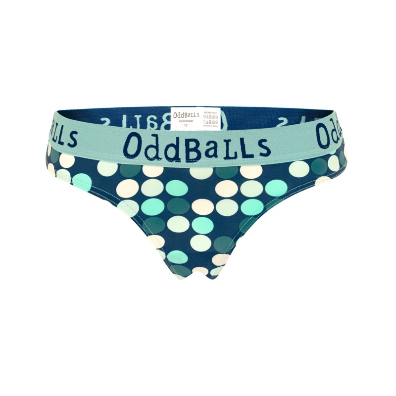 Minty Balls - Ladies Briefs|Size 6|Size 8|Size 10|Size 12|Size 14|Size 16|Size 18|Size 20