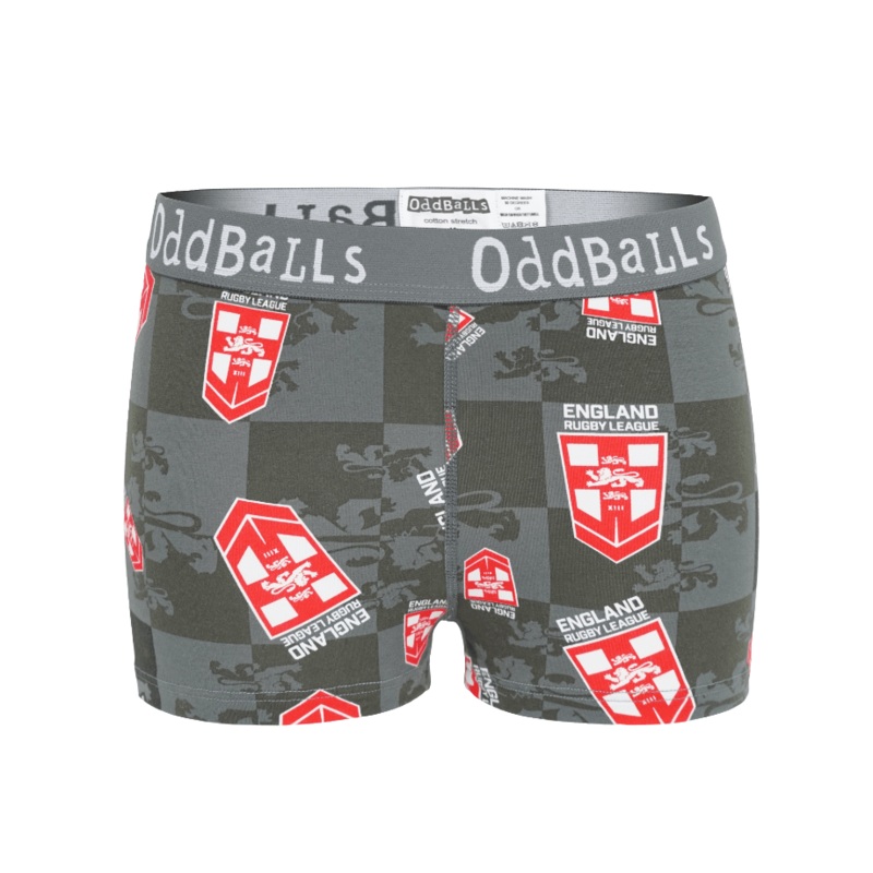 England Rugby League Grey - Ladies Boxers
