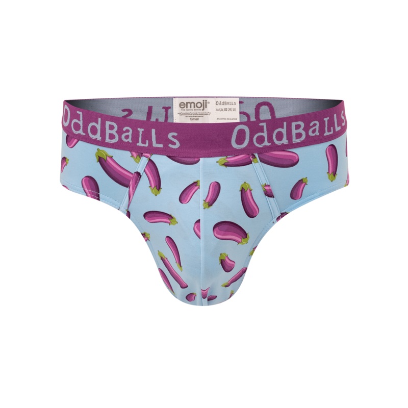 Aubergine - emoji - Mens Briefs