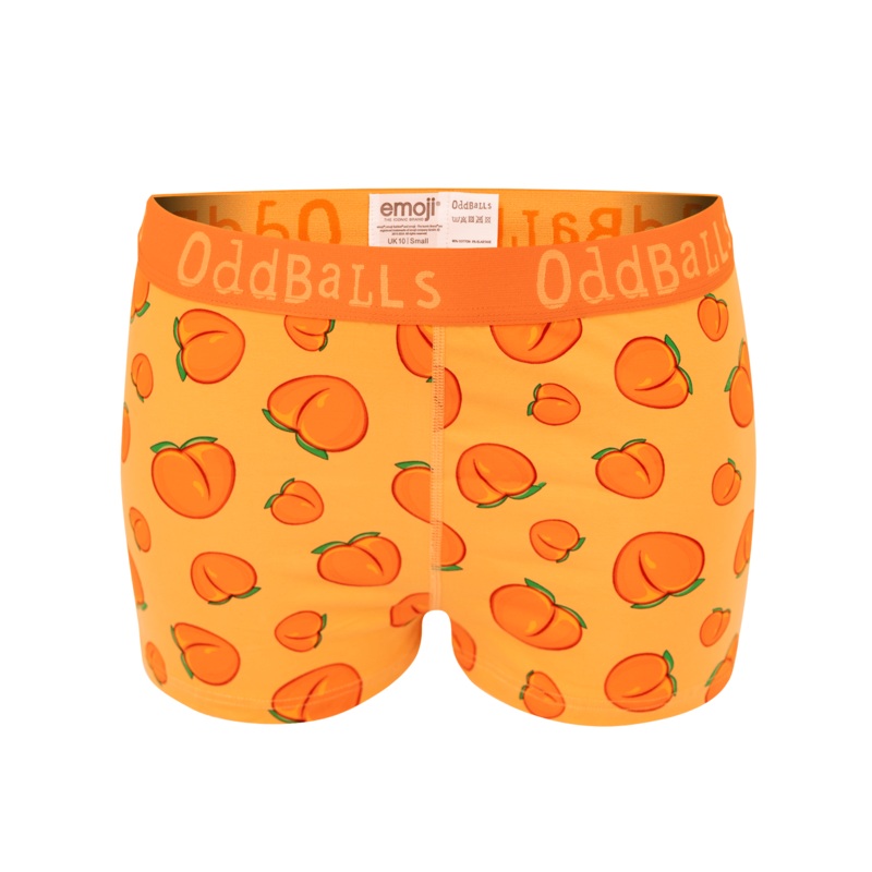 Peach - emoji - Ladies Boxers