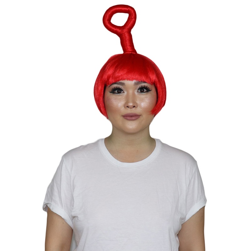Animation Creature Womens Wig | Red Sexy Fancy Party Halloween Wig | Premium Breathable Capless Cap