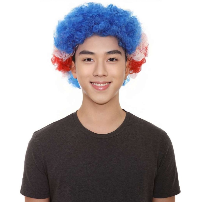 Costa Rica Sport Afro Fun Wig | Jumbo Fancy Halloween Wig