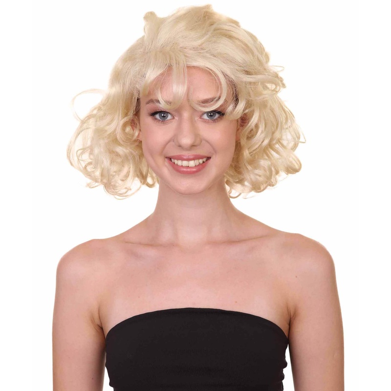 51's Curly Womens Wig | Blonde Vintage Wig | Premium Breathable Capless Cap