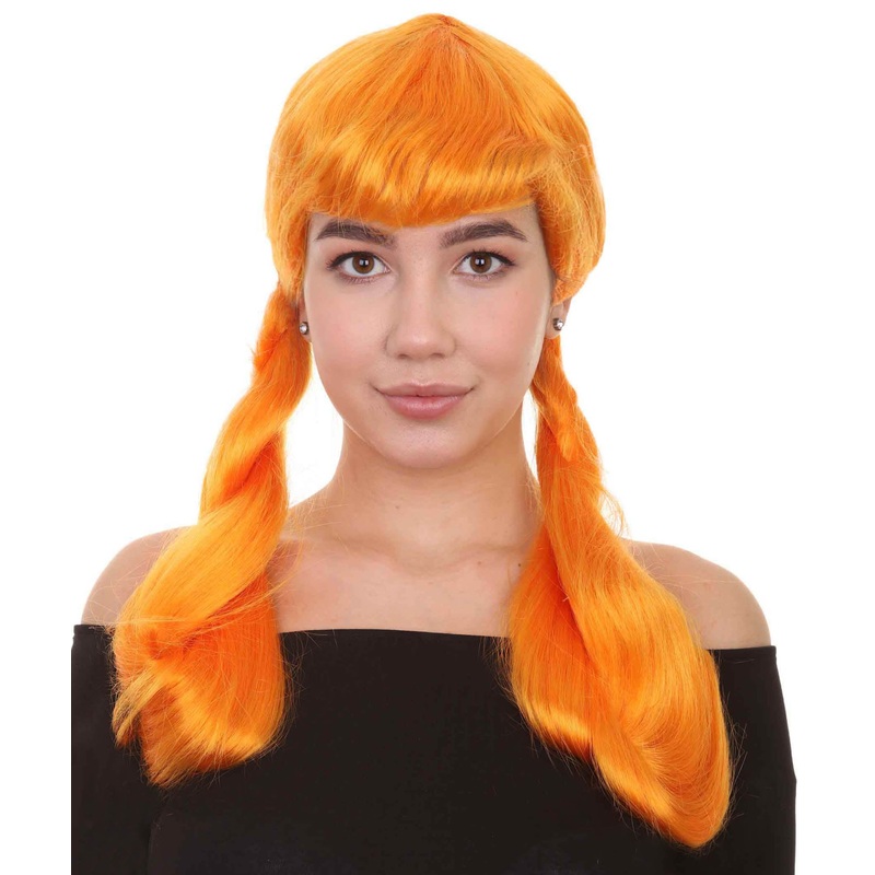 Candy Girl Orange Womens Wig | Party Event Ready Fancy Halloween Wig | Premium Breathable Capless Cap