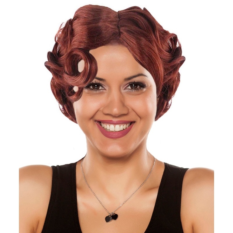 Womens TV Adult Wig , Auburn TV Character Wig , Premium Breathable Capless Cap