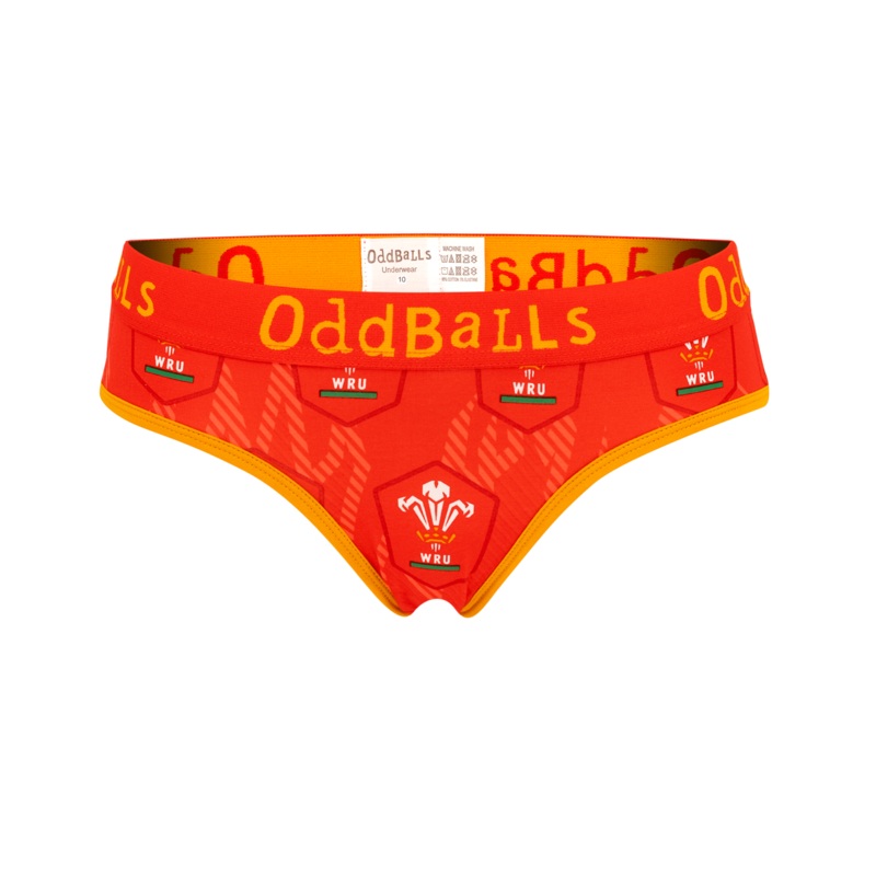 Welsh Rugby Union Flames - Ladies Briefs