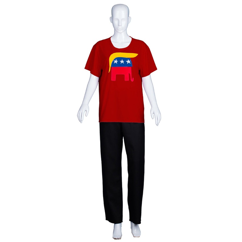 Women's Elephant President Hair Style T-shirt Costume | Red Halloween Costume