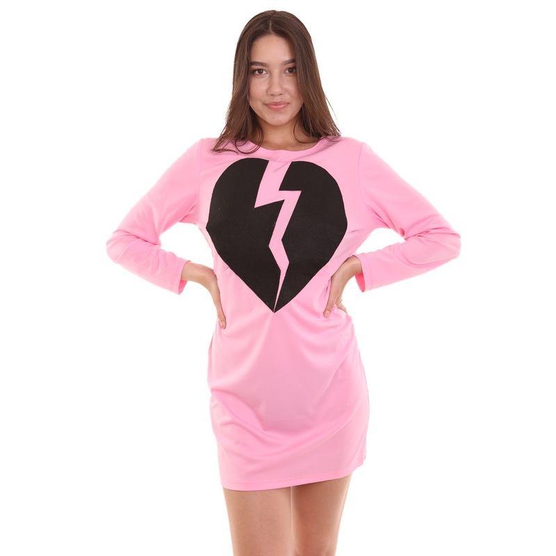 Women's My Heart Is Broken Dress Costume | Pink Fancy Costume