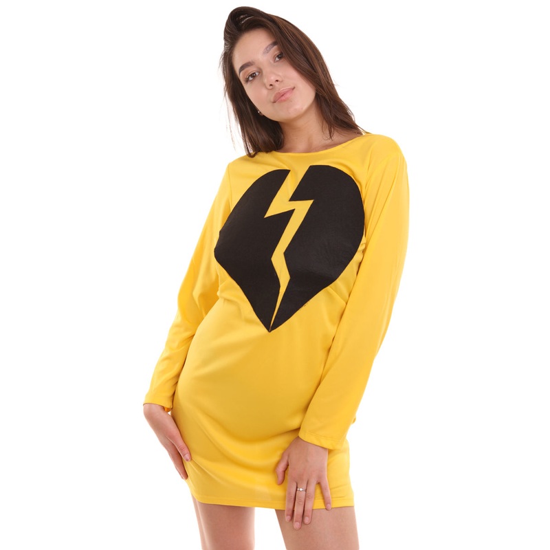 Women's My Heart Is Broken Dress Costume | Yellow Fancy Costume