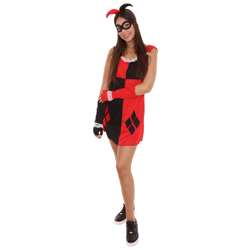 Women's Diamonds Poker Dress Costume| Black and Red Fancy Costume
