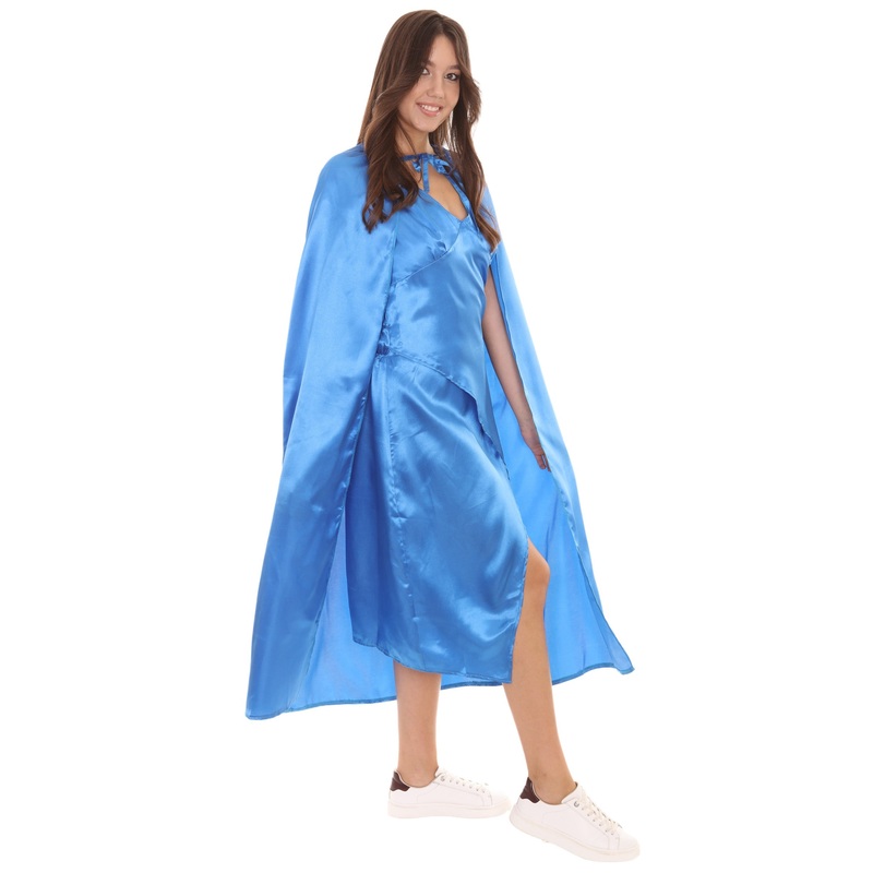 Women's Dragon Queen Blue Dress with Cloak Costume, Blue Fancy Costume