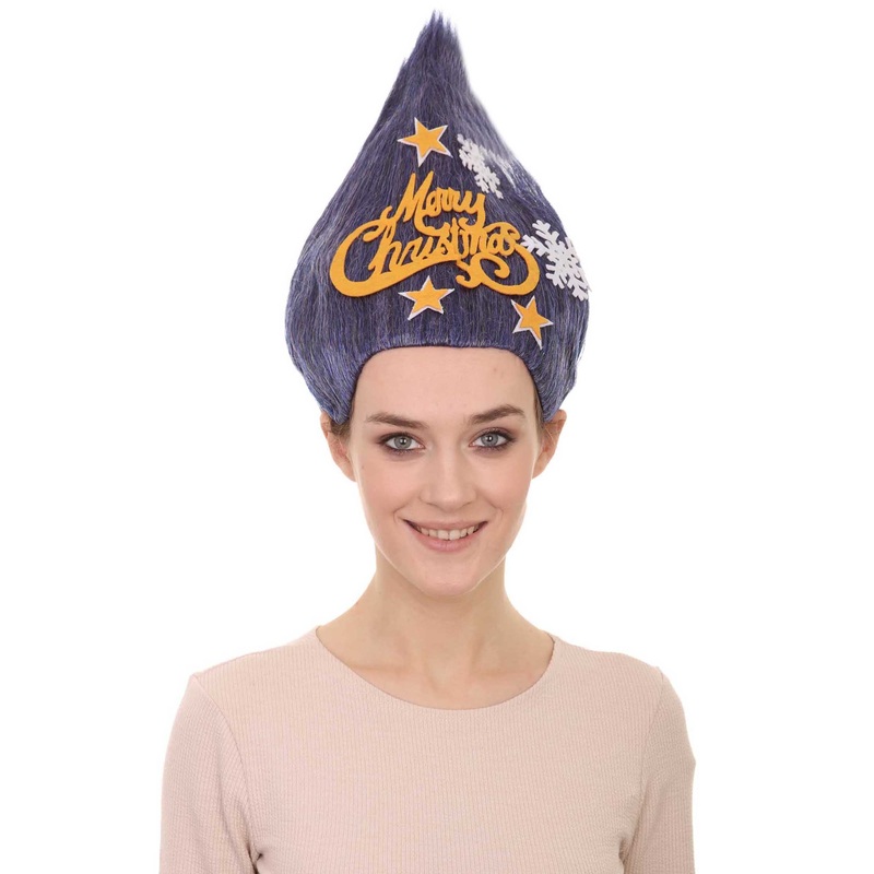 Blue Christmas Tree Unisex Wig | Merry Tag Wigs | Premium Breathable Capless Cap