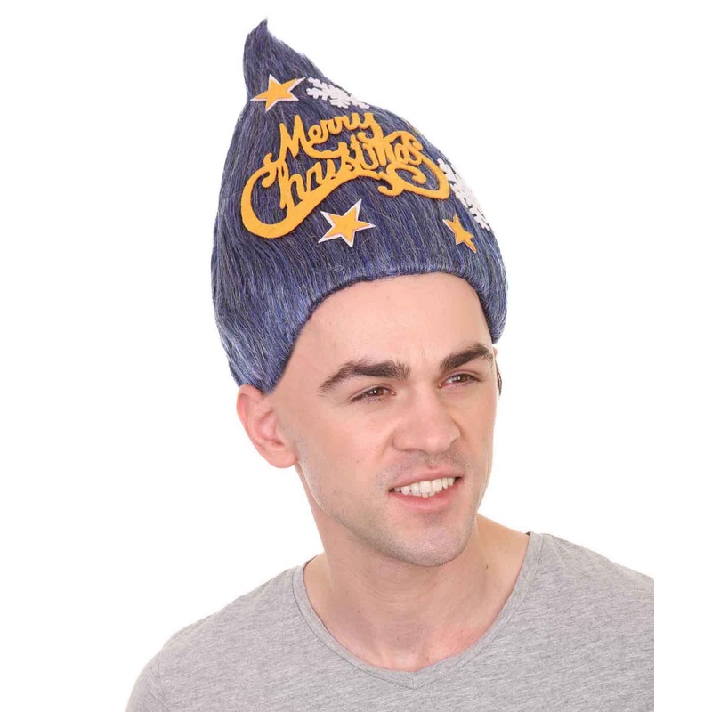 Blue Christmas Tree Unisex Wig | Merry Wigs | Premium Breathable Capless Cap