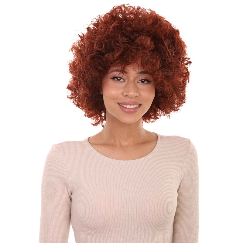 Burgundy Afro Unisex Wig | Super Size Jumbo Party Event Ready Fancy Halloween Wig