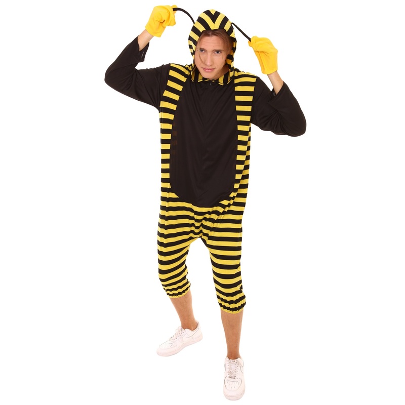 Women's Bee Hoodie Costume | Black and Yellow Halloween Costume