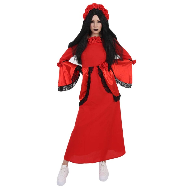 Women's Horror Senor Bride Costume Red Color,HC-350