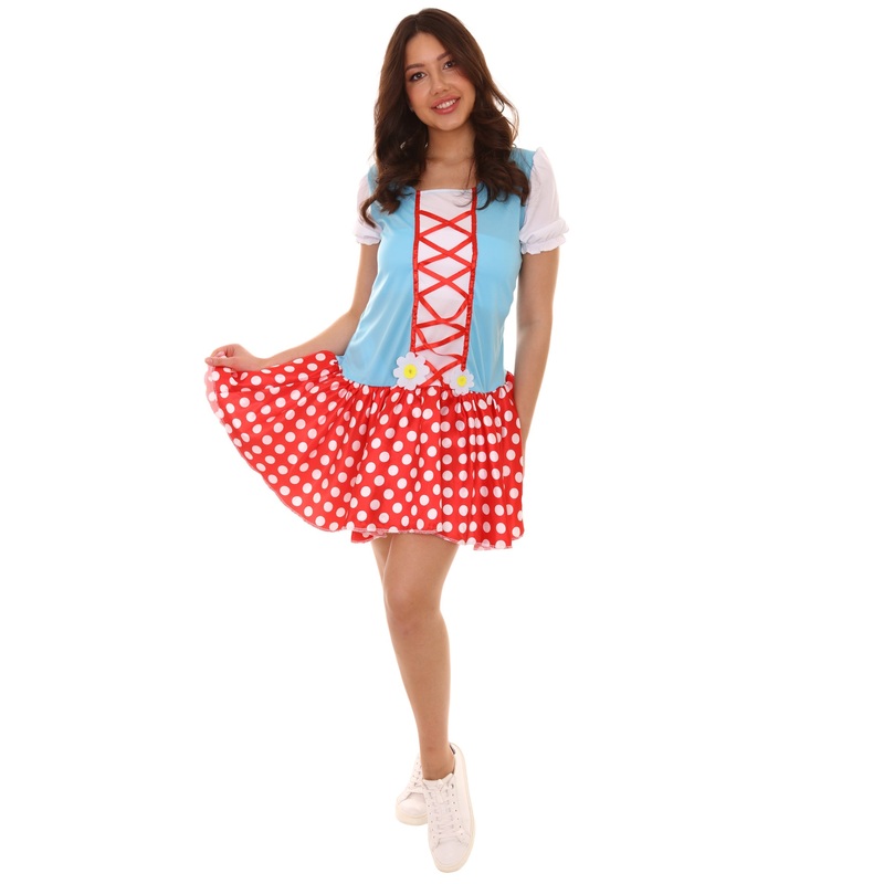 Women's Sexy Gnome Costume | Red Blue Halloween Costume