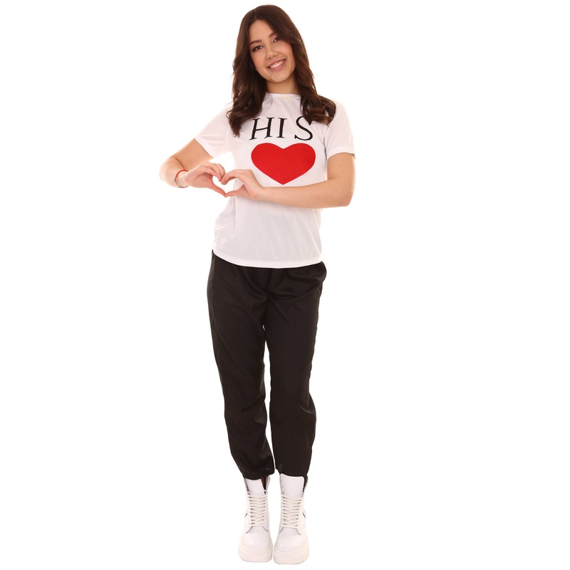 Women's Valentine's Day Matching Couple T-Shirt | White Fancy Costume