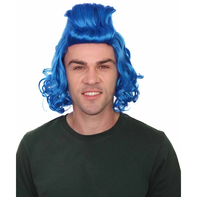 Blue Mens Wig  Halloween Wig | Premium Breathable Capless Cap